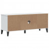 Ławka na buty VIKEN biała 106x35x45 cm, materiał drewnopochodny