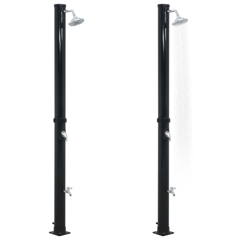 Prysznic solarny, czarny, 220 cm, 20 L