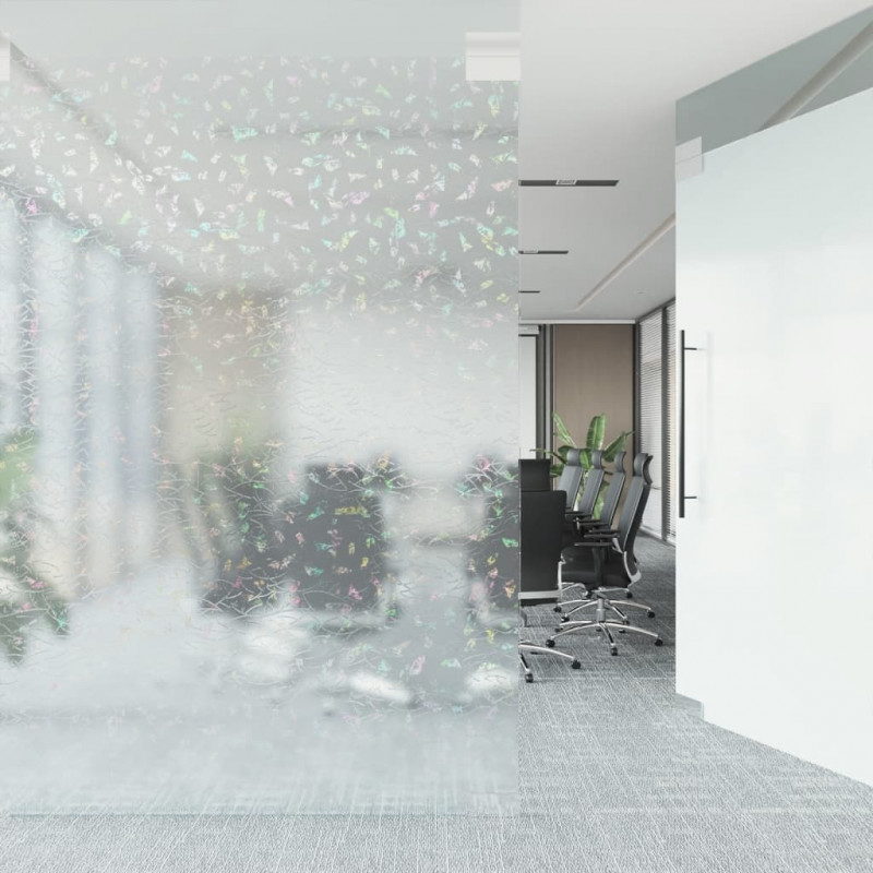 Folia okienna, matowa, tęczowy wzór 3D, 90x1000 cm, PVC