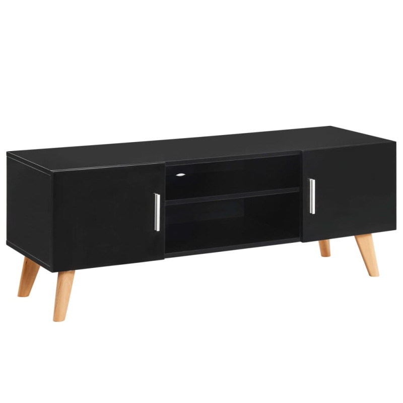 Szafka pod TV, czarna, 120 x 40 x 46 cm, MDF