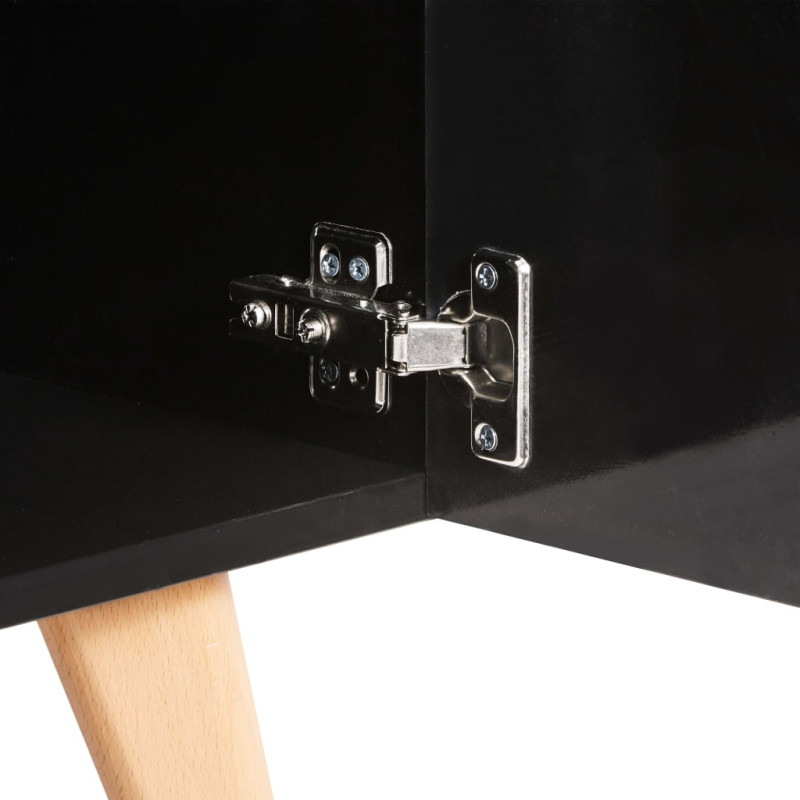 Szafka pod TV, czarna, 120 x 40 x 46 cm, MDF