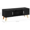Szafka pod TV, czarna, 120 x 40 x 46 cm, MDF