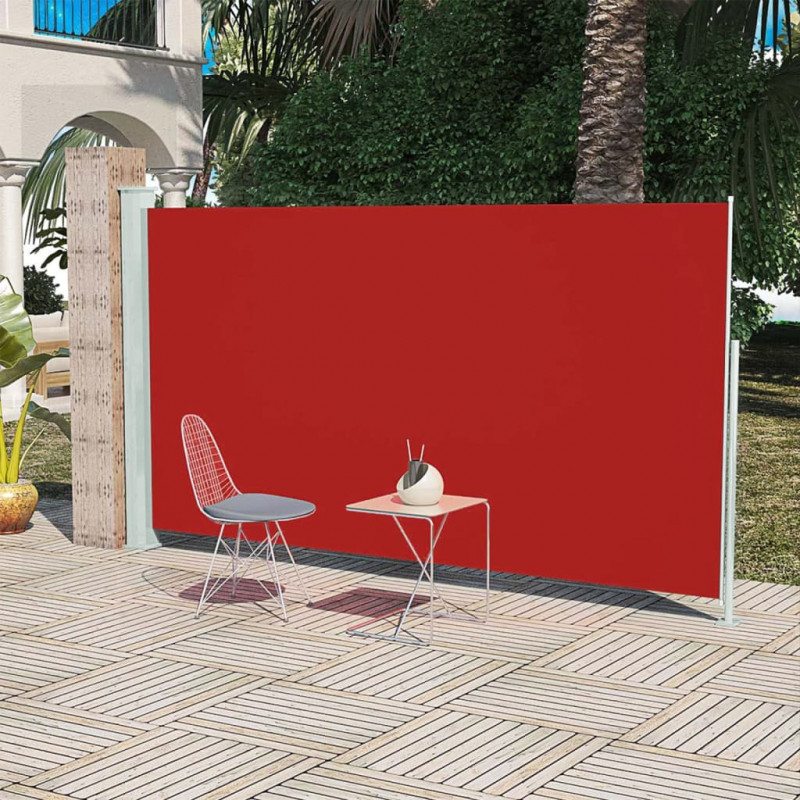 Wysuwana markiza boczna na taras, 160 x 300 cm, czerwona