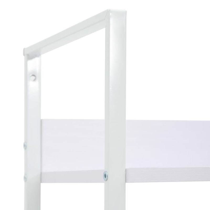 Regał z 3 półkami, biały, 60x27,6x90,5 cm