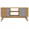 Szafka RTV OLDEN, szaro-brązowa, 114x43x57 cm, drewno sosnowe