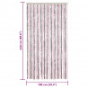 Zasłona przeciwko owadom, srebrno-różowa, 100x230, szenilowa