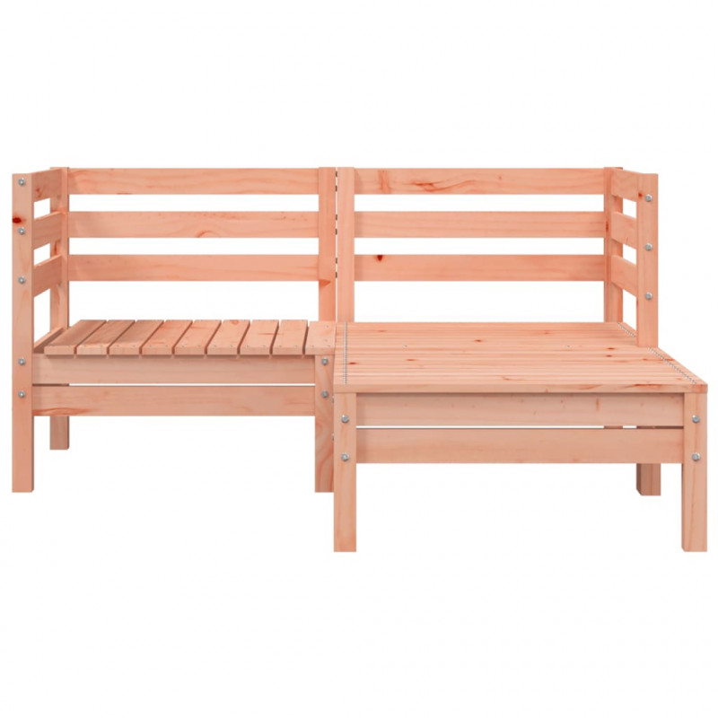 Ogrodowa sofa 2-osobowa z podnóżkiem, lite drewno daglezjowe
