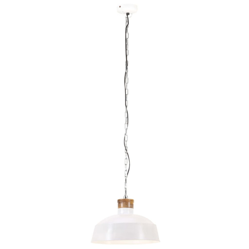Industrialna lampa wisząca, 58 cm, biała, E27