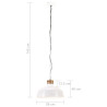 Industrialna lampa wisząca, 58 cm, biała, E27
