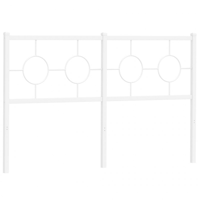 Metalowe wezgłowie, białe, 140 cm