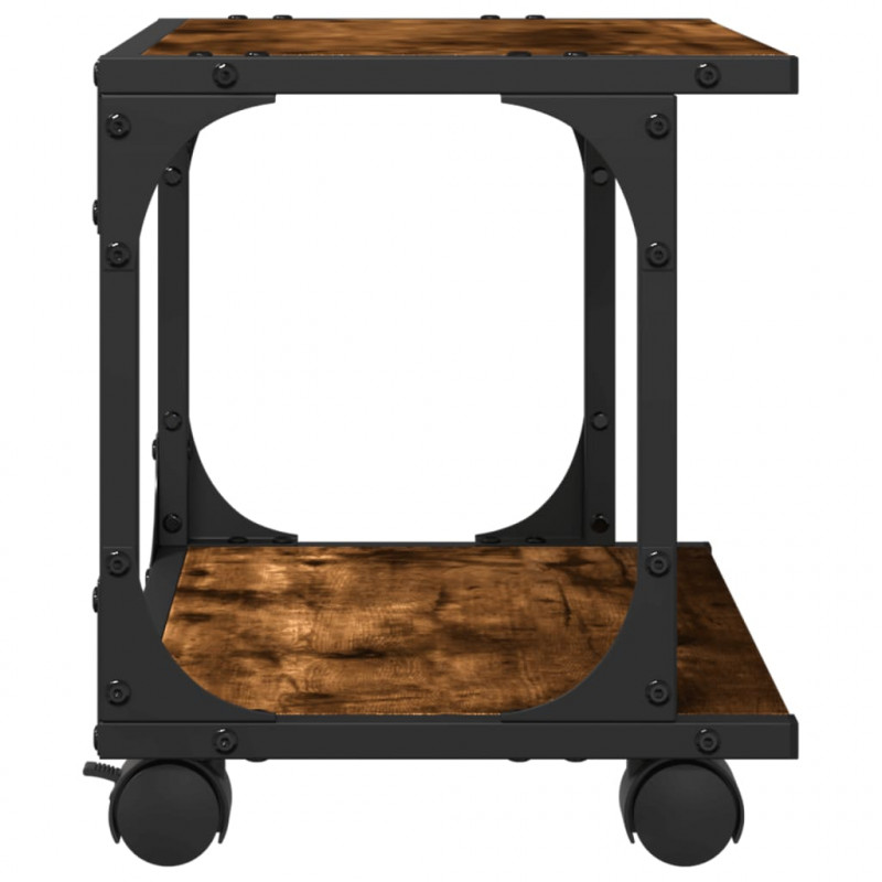 Stojak pod drukarkę, 2-poziomowy, przydymiony dąb 41x28x33,5 cm