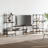 Szafka pod TV, brązowy dąb, 206,5x28,5x95 cm