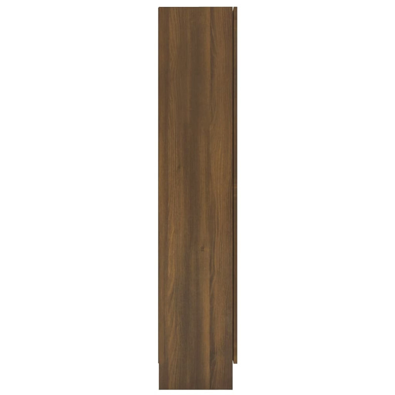 Witryna, brązowy dąb, 82,5x30,5x150 cm, materiał drewnopochodny