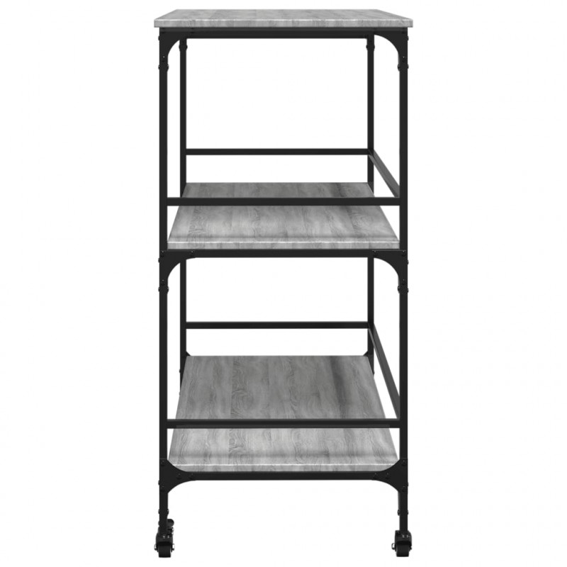 Wózek kuchenny, szary dąb sonoma, 100,5x50x105 cm