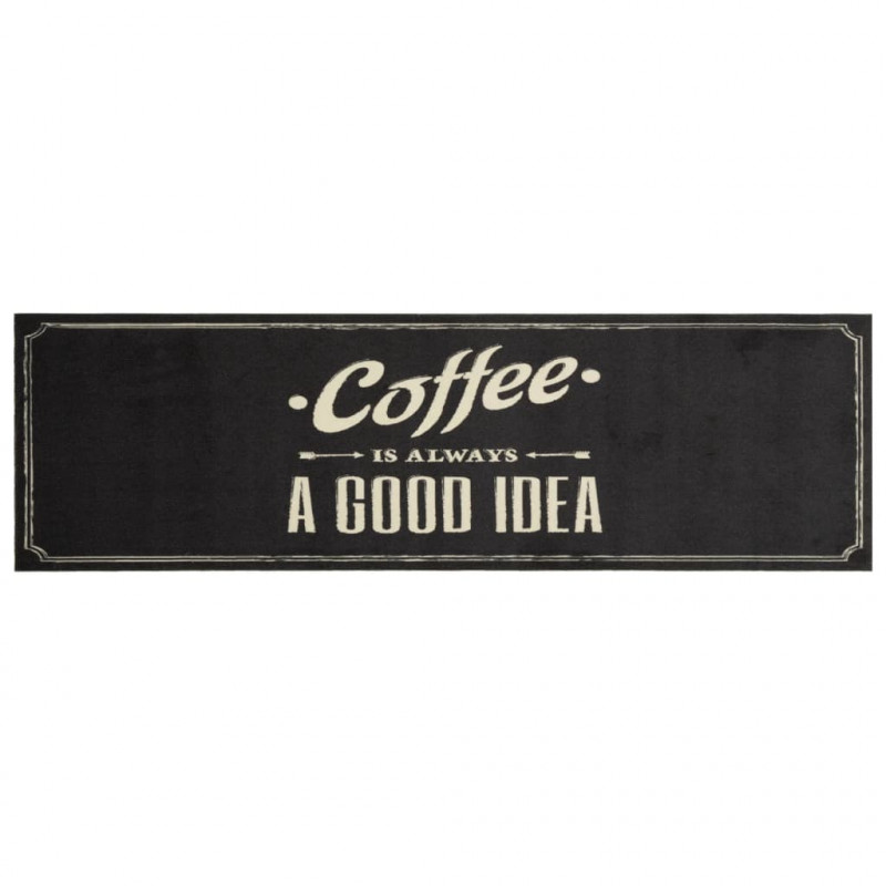 Dywanik kuchenny z napisem Coffee, 45x150 cm, aksamitny