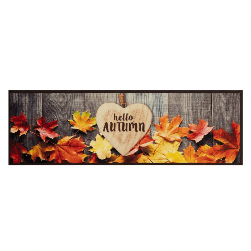 Dywanik kuchenny z motywem jesieni, 60x180 cm, aksamitny