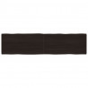 Blat, ciemnobrązowy 200x50x(2-6)cm drewno z naturalną krawędzią