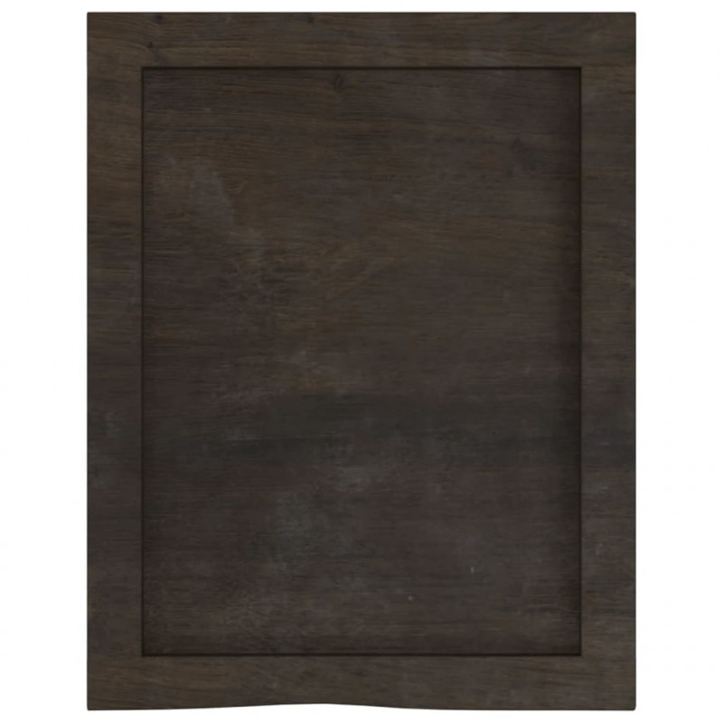 Półka, ciemnobrązowa, 40x50x(2-6) cm, wykończone drewno dębowe