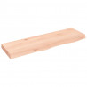 Półka, 100x30x(2-6) cm, surowe lite drewno dębowe