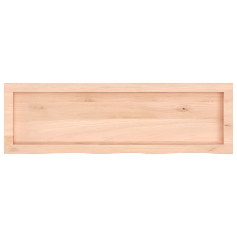 Półka, 100x30x(2-6) cm, surowe lite drewno dębowe