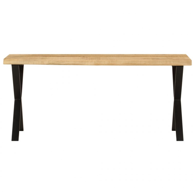 Ławka z naturalną krawędzią drewna, 105 cm, lite drewno mango