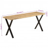 Ławka z naturalną krawędzią drewna, 105 cm, lite drewno mango