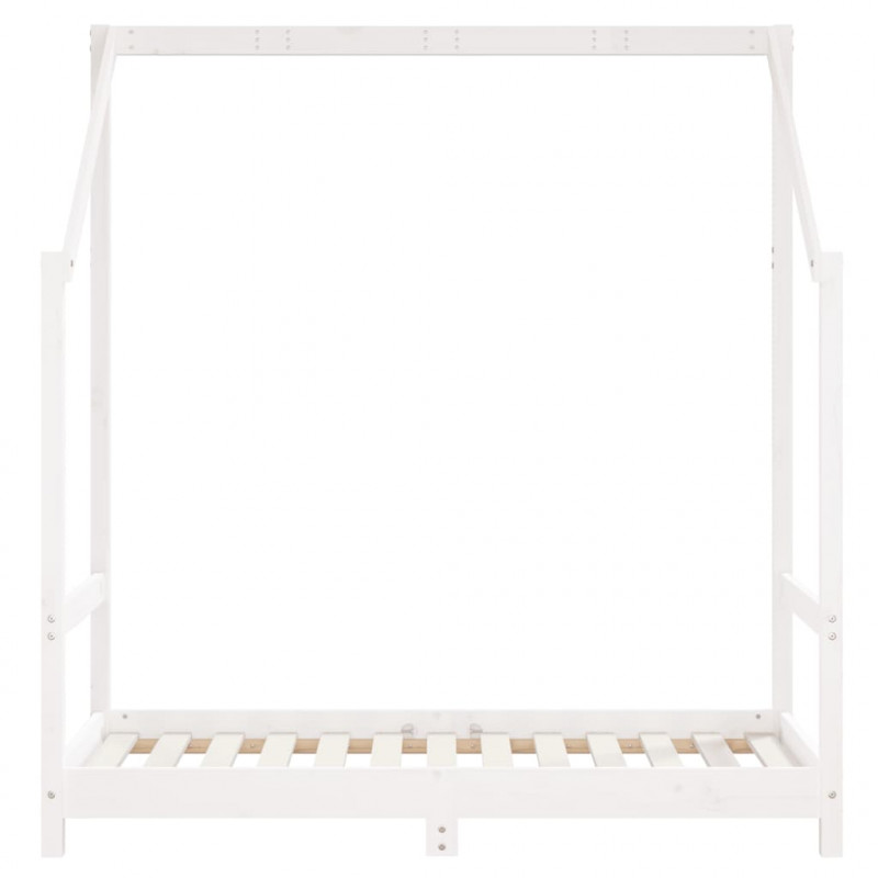 Rama łóżka dziecięcego, biała, 70x140 cm, drewno sosnowe