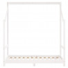 Rama łóżka dziecięcego, biała, 70x140 cm, drewno sosnowe
