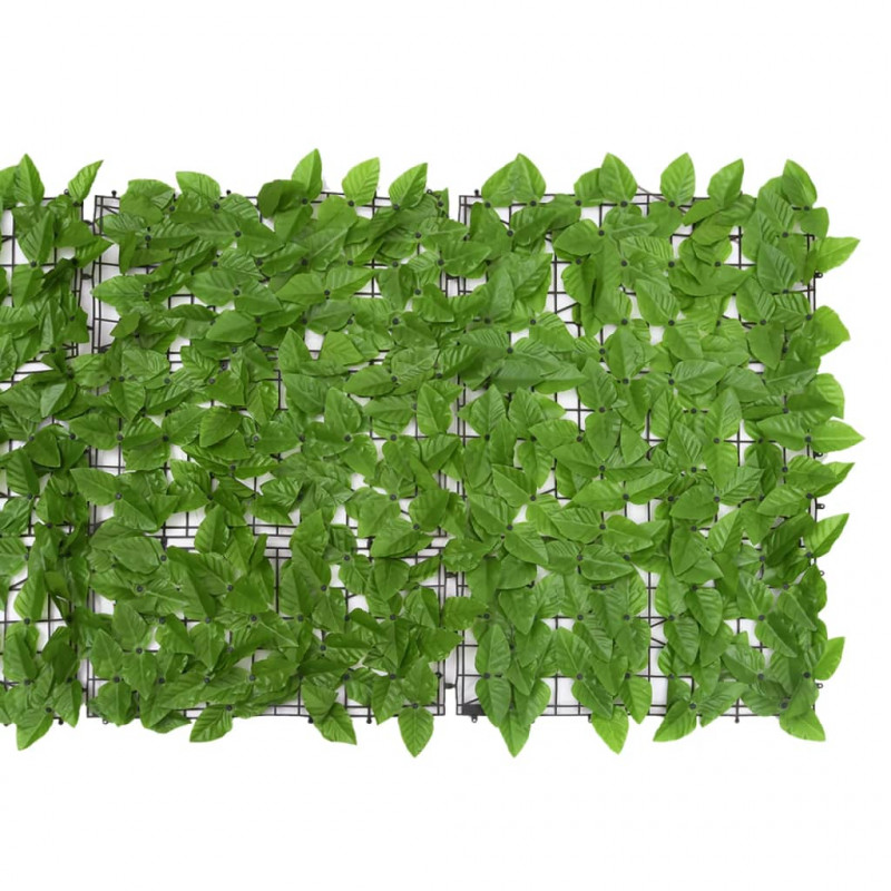 Osłona balkonowa, zielone liście, 200x75 cm