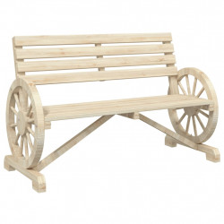 2-osobowa ławka ogrodowa Adirondack, lite drewno jodłowe