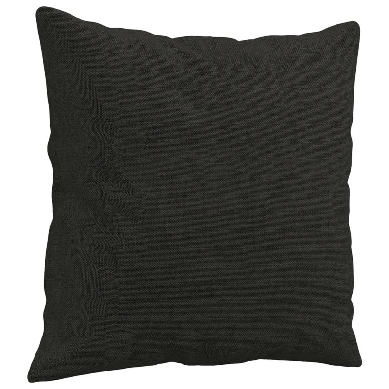 2-osobowa sofa z poduszkami, czarna, 120 cm, tkanina