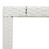 Stół ogrodowy ze szklanym blatem, biały, 150x90x75 cm rattan PE
