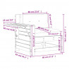 Siedzisko ogrodowe z podłokietnikiem i poduszką, woskowy brąz
