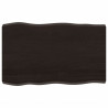Blat, ciemnobrązowy 80x50x(2-6) cm drewno z naturalną krawędzią