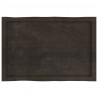 Blat, ciemnobrązowy 80x50x(2-6) cm drewno z naturalną krawędzią