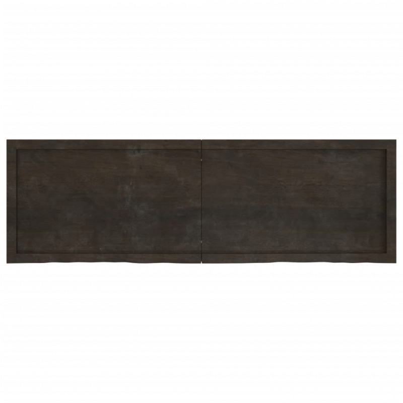 Blat stołu, ciemnobrązowy, 160x50x(2-4) cm, lite drewno dębowe