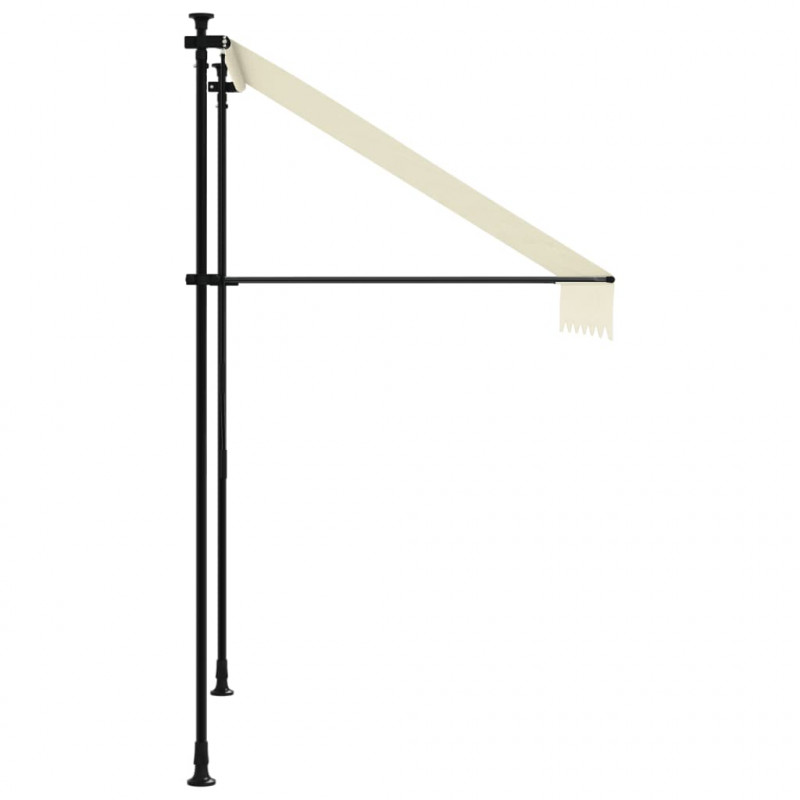 Markiza zwijana, kremowa, 150x150 cm, tkanina i stal