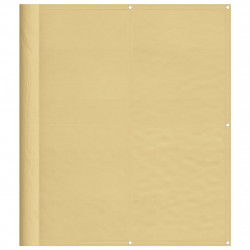 Parawan balkonowy, piaskowy, 120x600 cm, 100% poliester Oxford