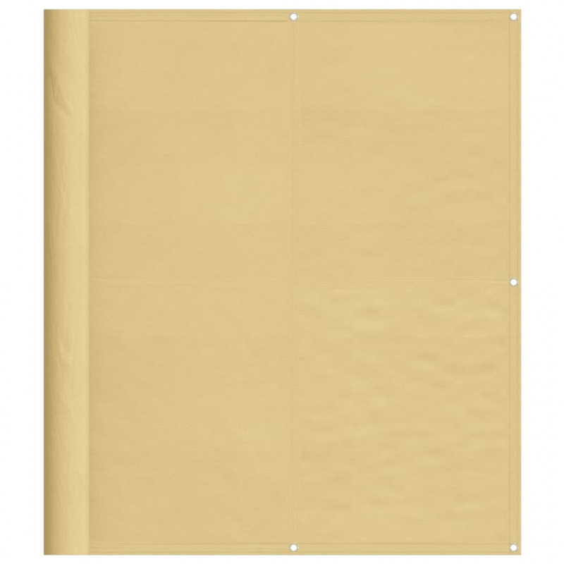 Parawan balkonowy, piaskowy, 120x600 cm, 100% poliester Oxford