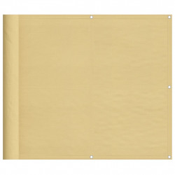 Parawan balkonowy, piaskowy, 90x600 cm, 100% poliester Oxford
