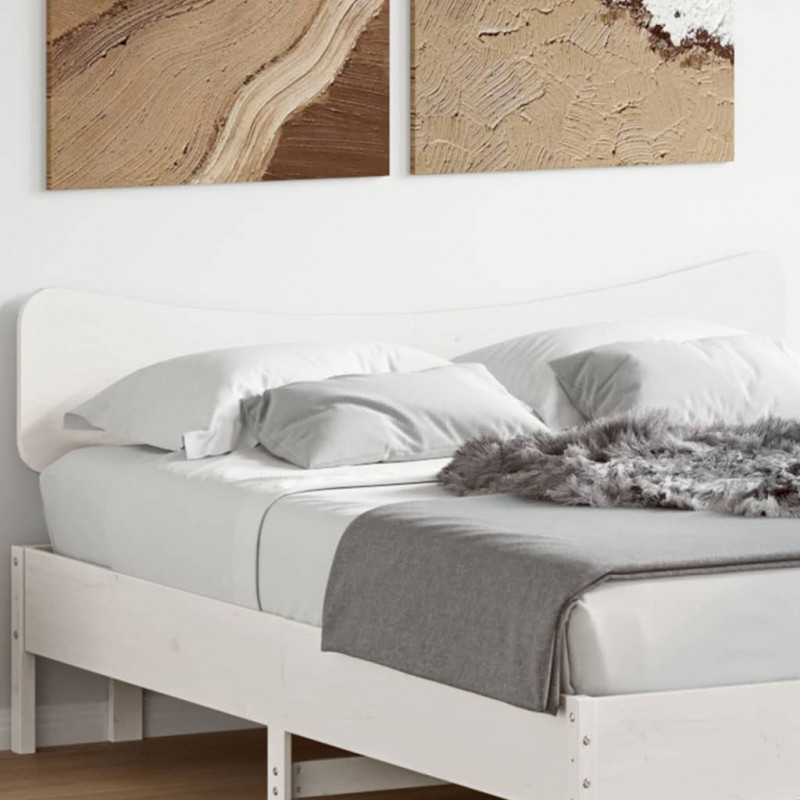 Wezgłowie do łóżka, białe, 150 cm, lite drewno sosnowe