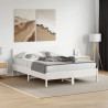 Wezgłowie do łóżka, białe, 150 cm, lite drewno sosnowe