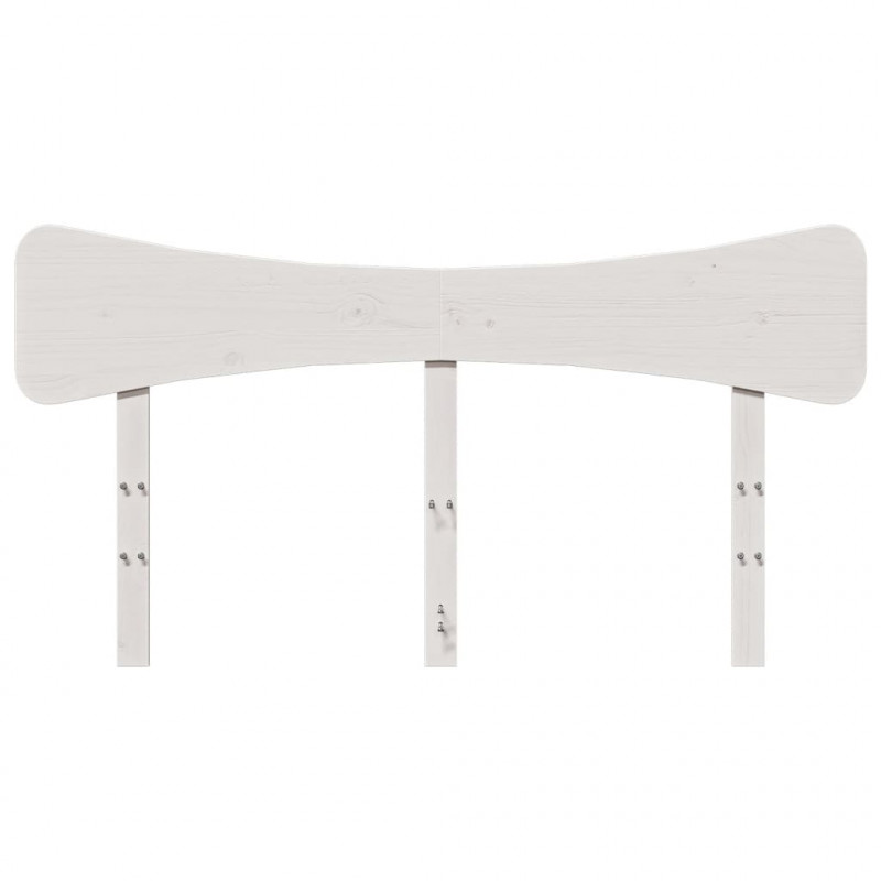Wezgłowie do łóżka, białe, 150 cm, lite drewno sosnowe
