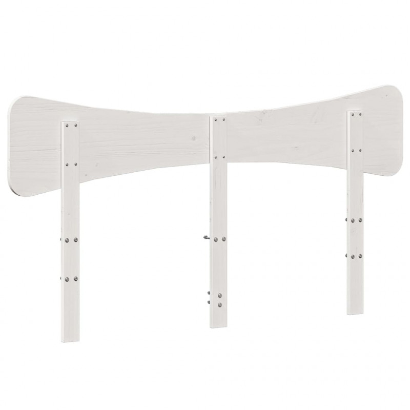 Wezgłowie do łóżka, białe, 150 cm, lite drewno sosnowe