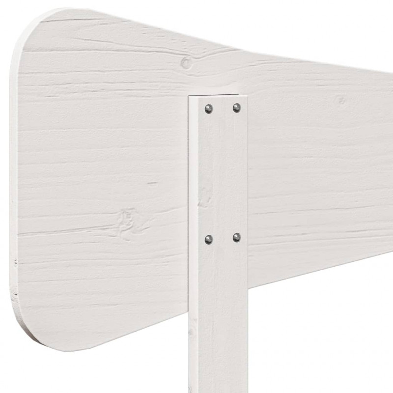 Wezgłowie do łóżka, białe, 150 cm, lite drewno sosnowe