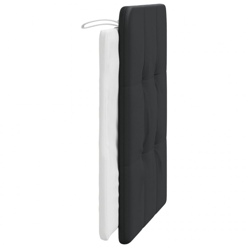 Poduszka na wezgłowie, czarno-biała, 80 cm, sztuczna skóra