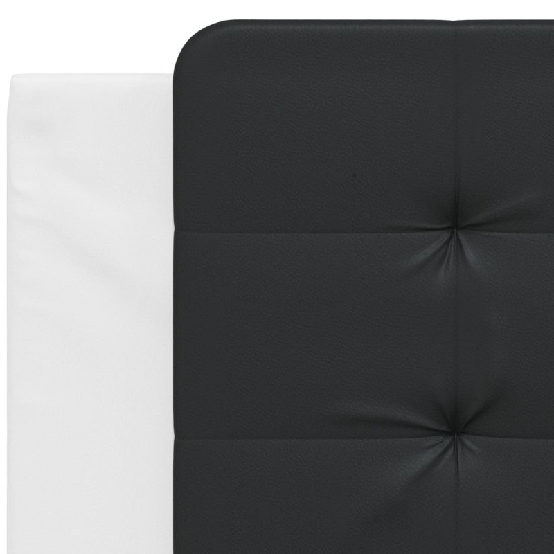Poduszka na wezgłowie, czarno-biała, 100 cm, sztuczna skóra