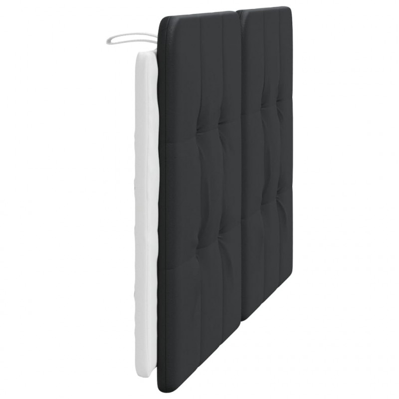 Poduszka na wezgłowie, czarno-biała, 120 cm, sztuczna skóra