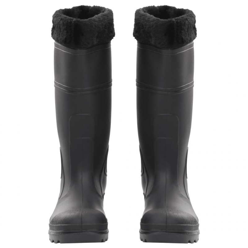 Kalosze z wyjmowanym ociepleniem, czarne, rozmiar 39, PVC