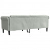 Sofa 3-osobowa, jasnoszara, tapicerowana aksamitem